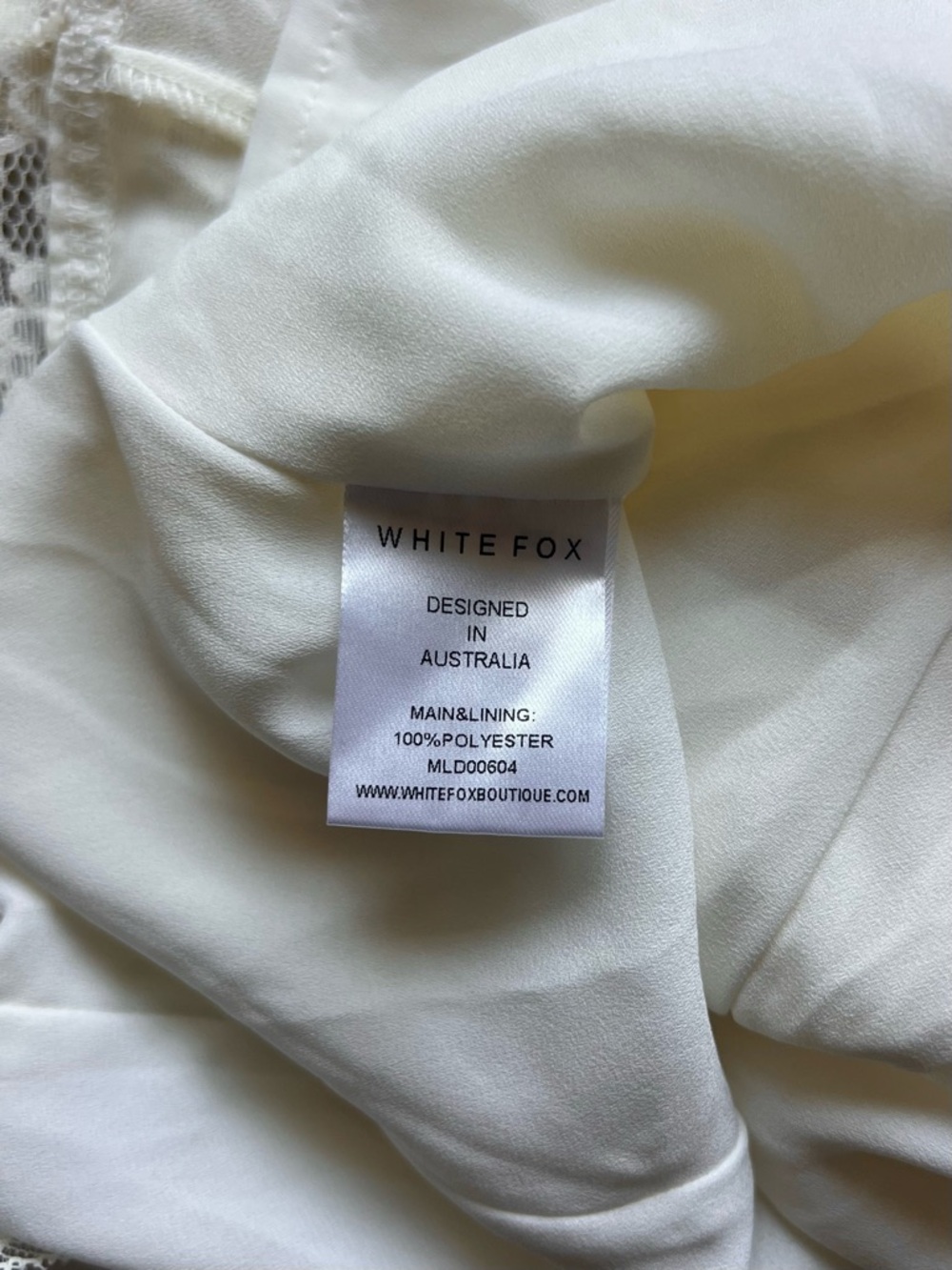 NWT White Fox Boutique Polar Opposite Off White Lace Trim Cutout Mini Dress - Picture 11 of 13